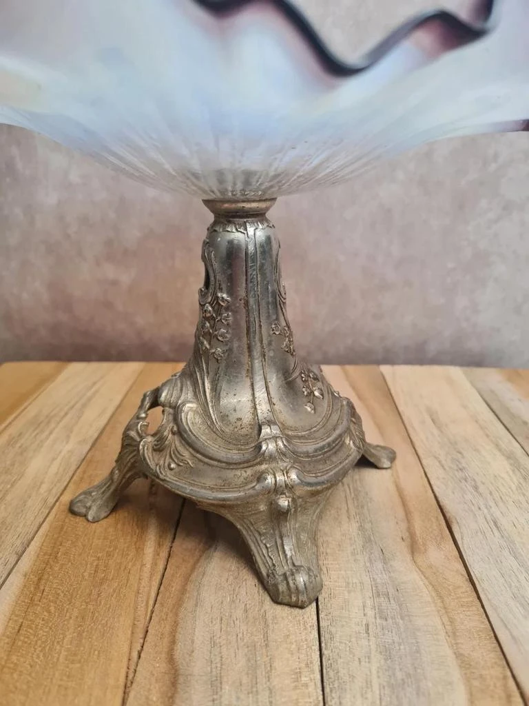 Oude Art nouveau zilveren metalen en vioolglas 🍀 – photo 8